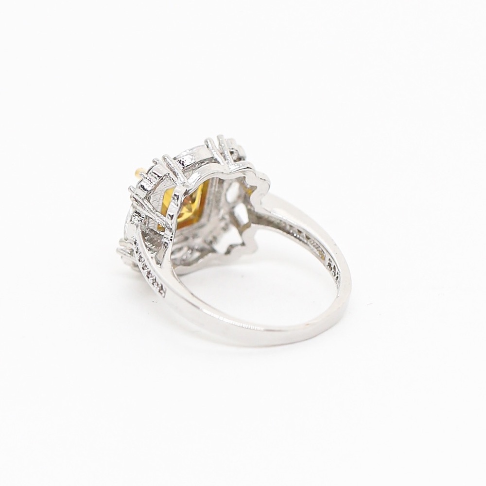 18k Gold Dipped Yellow Pink Topaz Engagement - Picture 10 of 12